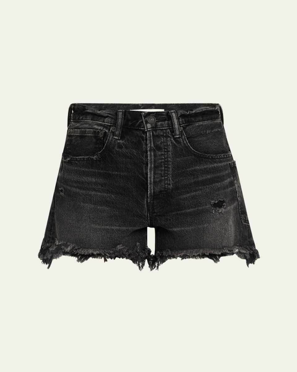 Harrington Distressed Denim Shorts